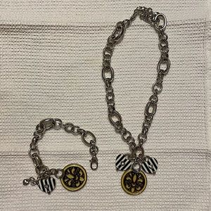 Brighton sterling silver necklace & bracelet set.